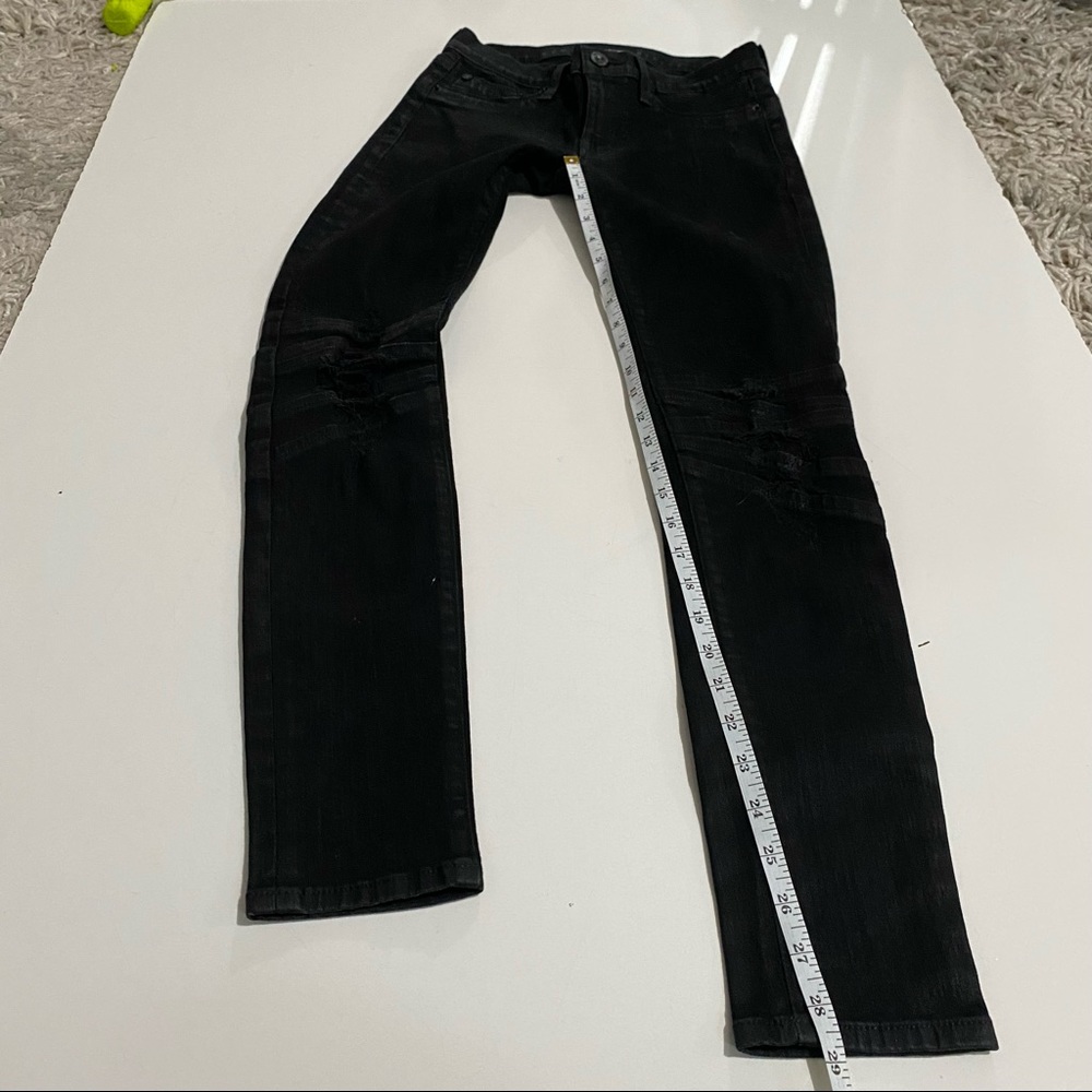 Hudson jeans krista skinny destroyed black size 25 - Picture 3 of 8